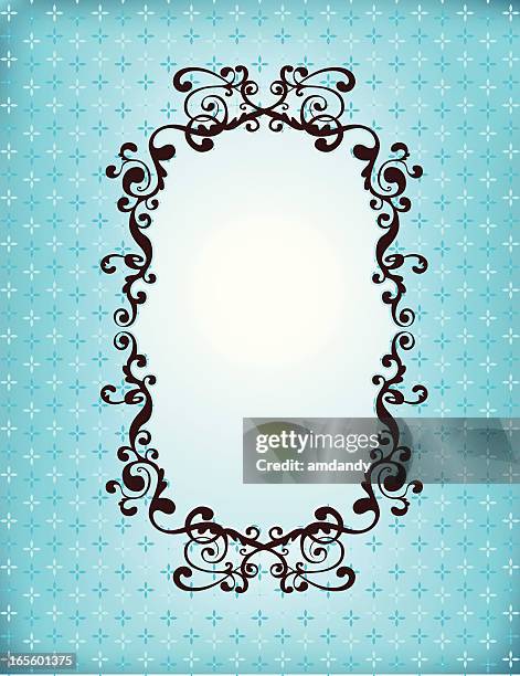 18th centery victorian frame ii - victorian pattern stock illustrations