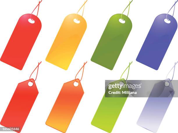colorful labels - string stock illustrations