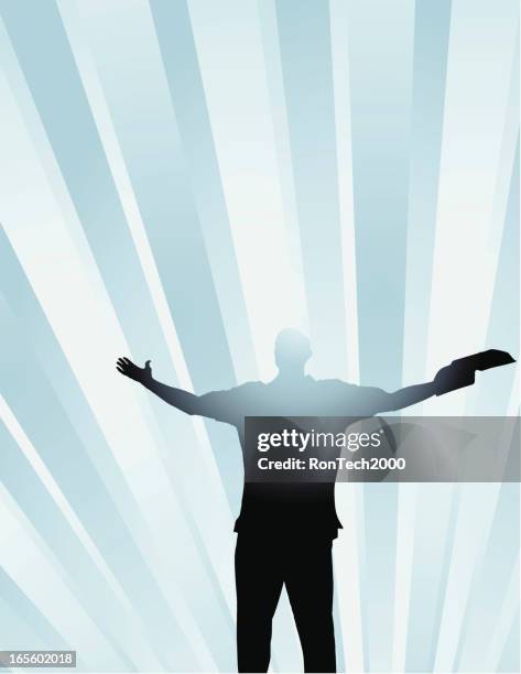 worshipper - praising religion stock illustrations