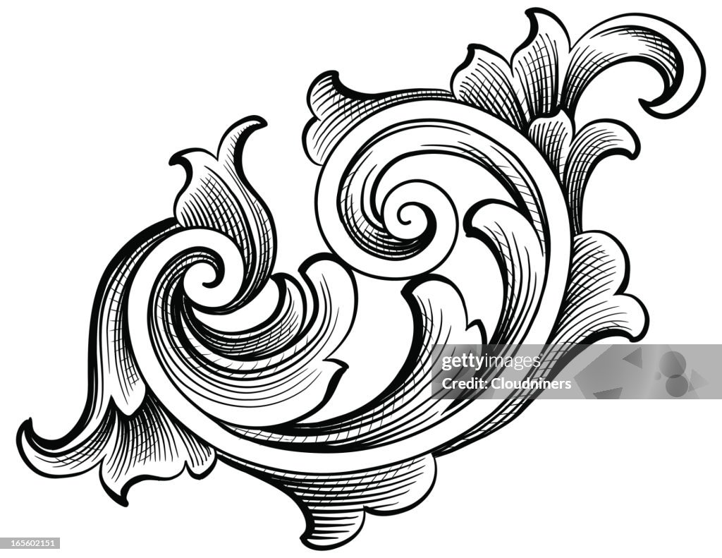 Fancy Scroll Design Vector Scroll Invation Card Design Vector, Scroll