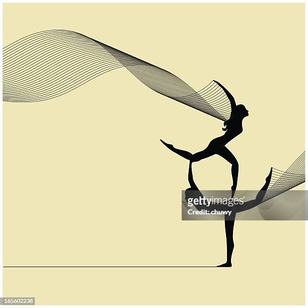 balance dance - ribbon dance stock illustrations