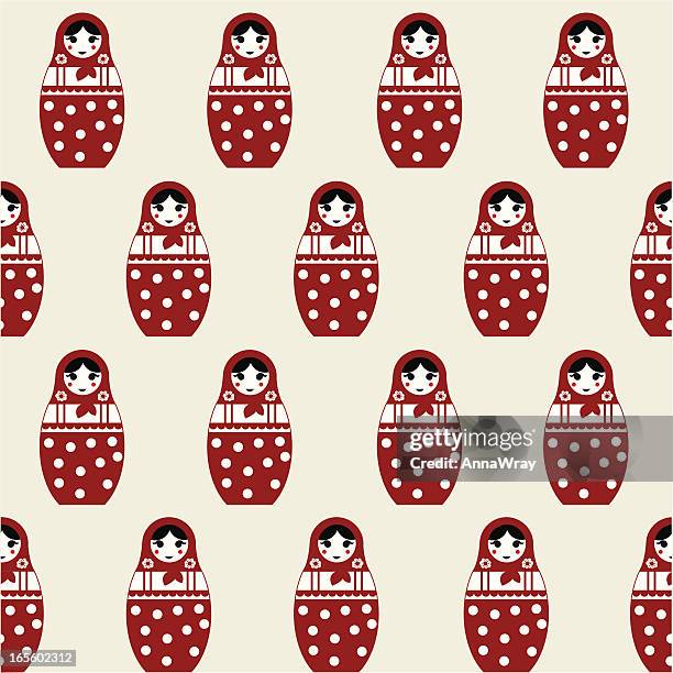 matryoshka (russian doll) - russian nesting doll stock illustrations