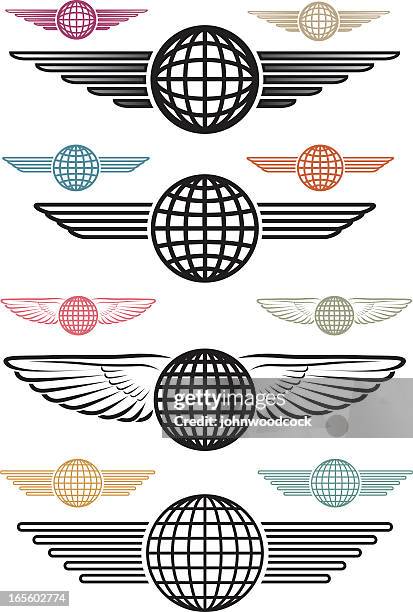 winged worlds. - worlds stock illustrations
