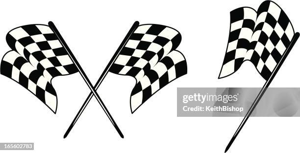 racing - checkered flags - rally car racing stock illustrations