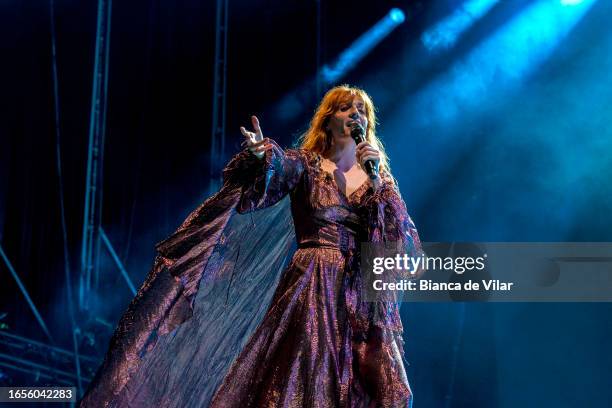 Florence Welch of Florence and the Machine performs at Day 3 at Cala Mijas Festival 2023 on September 02, 2023 in Mijas, Spain.