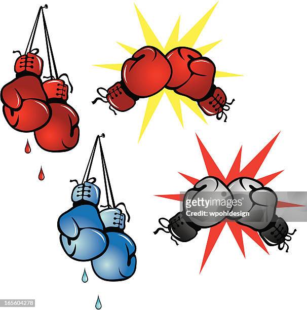 boxing gloves - boxing glove stock illustrations
