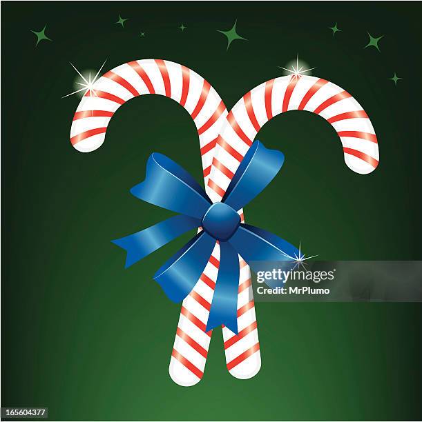 candy canes - mint leaf stock illustrations