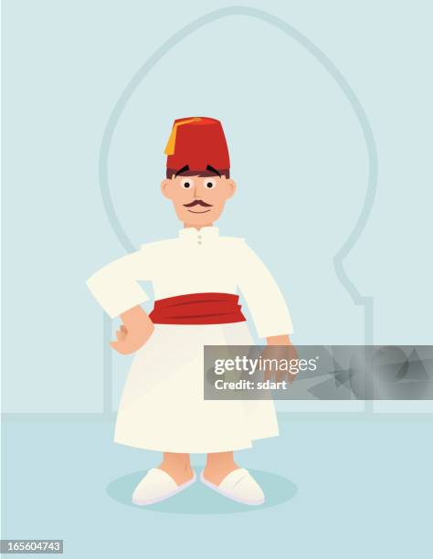 fez - north african ethnicity stock illustrations