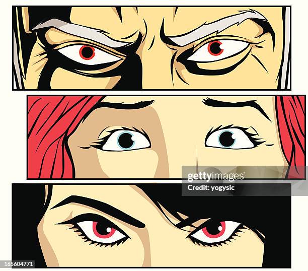 eyes only - angry eyes stock illustrations