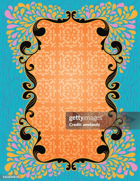 retro vertical delux frame - mirror frame stock illustrations