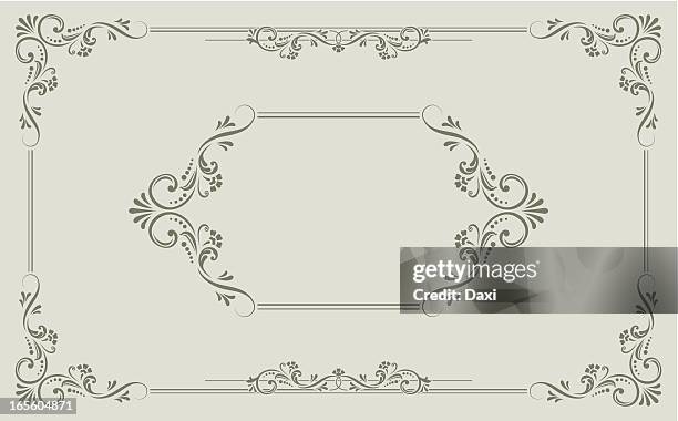 victorian scroll - victorian style stock illustrations