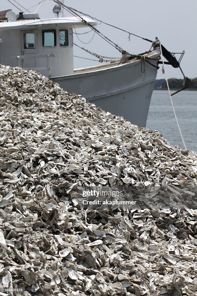 Oyster Boat and shells