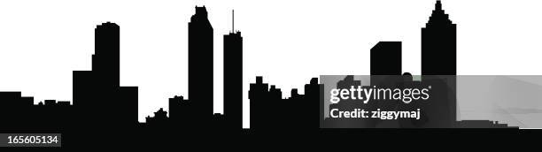 atlanta skyline - atlanta georgia stock-grafiken, -clipart, -cartoons und -symbole