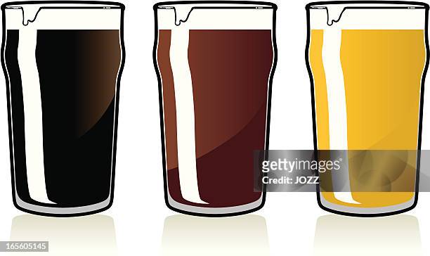 schoppen bier-set - pint stock-grafiken, -clipart, -cartoons und -symbole