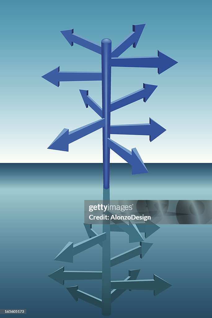 Direction Sign Definition Directional Sign High-Res Vector Graphic - Getty Images