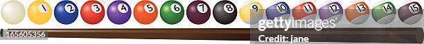 pool - cue ball stock illustrations