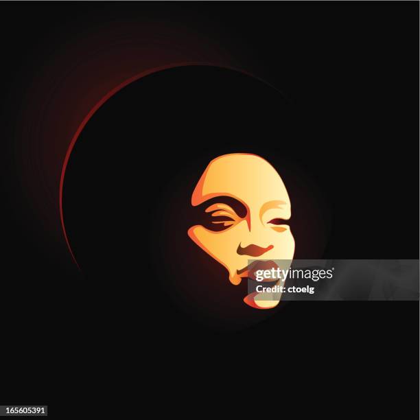 illustrations, cliparts, dessins animés et icônes de soul dame afro - soul singer woman