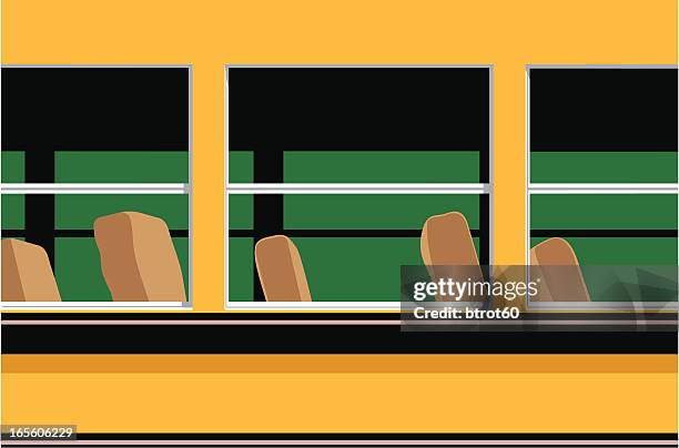 bus empty - vehicle seat stock illustrations