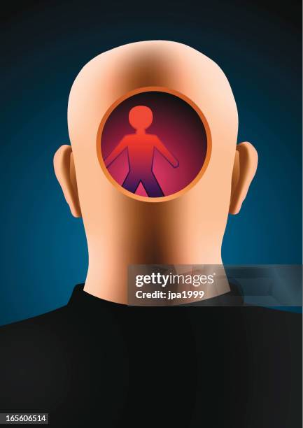 mental intruder - mind reading stock illustrations