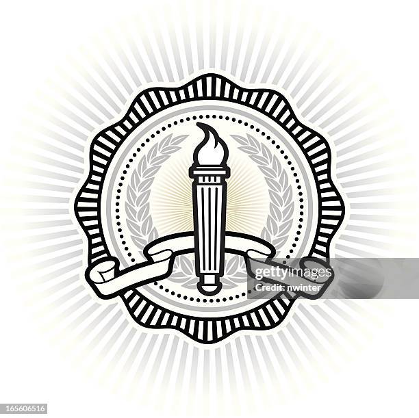 kollegiale siegel - insignia stock-grafiken, -clipart, -cartoons und -symbole