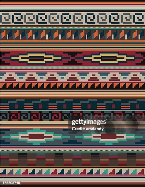 stockillustraties, clipart, cartoons en iconen met native american, aztec, mian pattern, rug blocky - los angeles film festival closing night screening of ingrid goes west