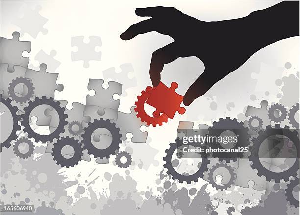 puzzle solution - complete puzzle stock illustrations
