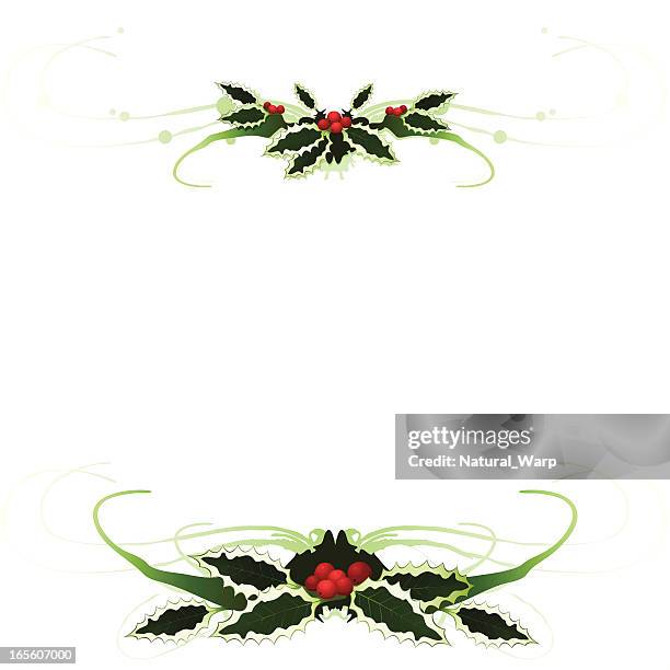xmas scroll / design element - christmas header white background stock illustrations