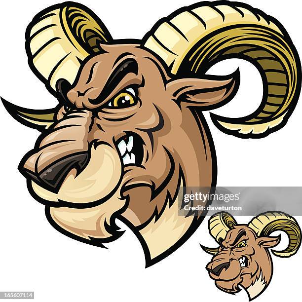 ram head hart - widder stock-grafiken, -clipart, -cartoons und -symbole