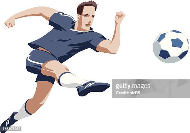footballer - soccer player vector stock illustrations