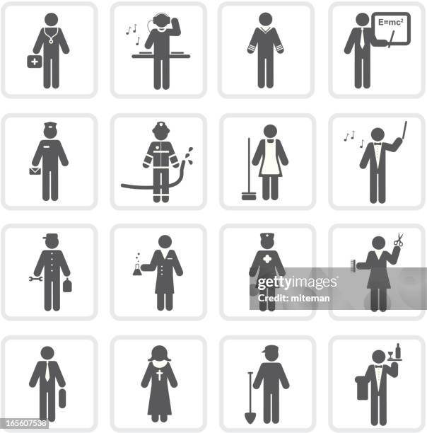 more occupations | raw collection - nun vector stock illustrations