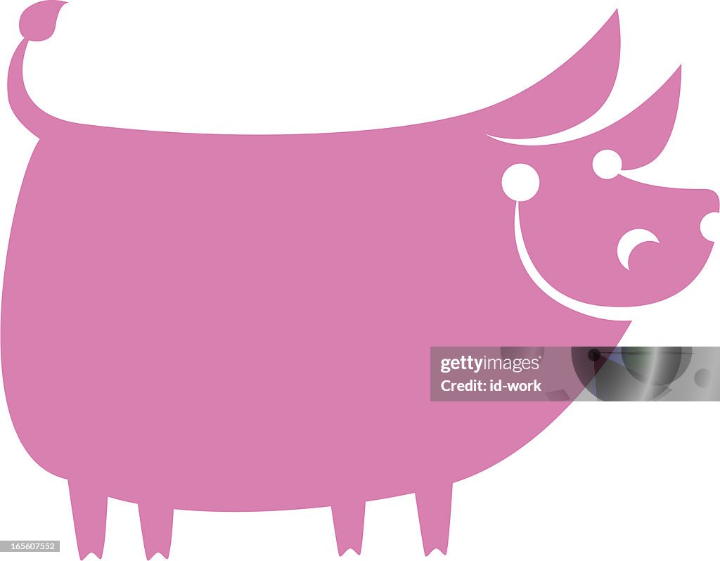 Smiling pig icon