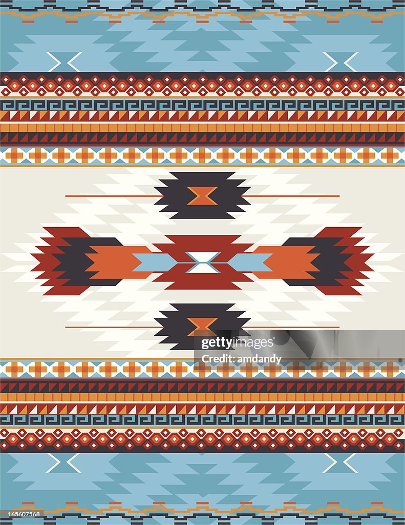 Native American, Aztec, Mayan Pattern, RUG