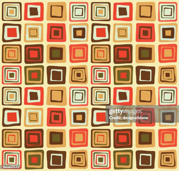 60s Square Pattern 1960s Home Wallpaper High Res Illustrations - Getty Images