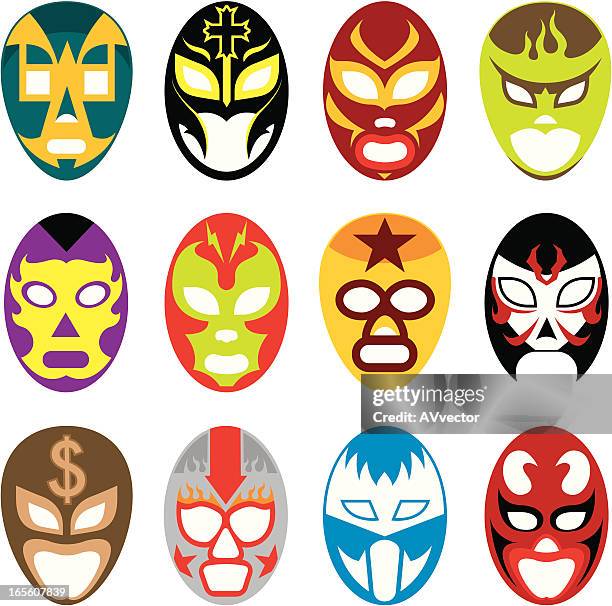 ilustraciones, imágenes clip art, dibujos animados e iconos de stock de máscara mexicana - mascaras mexicanas