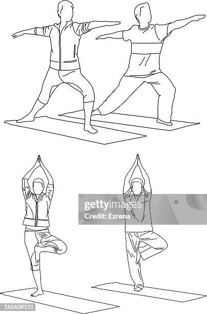 yoga-posen - strumpfhose stock-grafiken, -clipart, -cartoons und -symbole