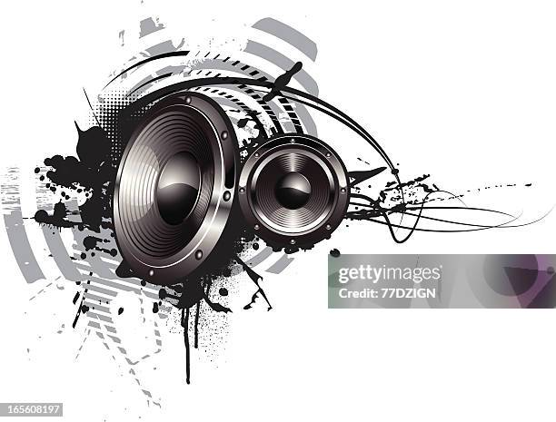 stockillustraties, clipart, cartoons en iconen met ornate frequency - computer speaker