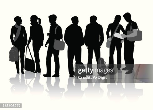 Students Vector Silhouette Students Vector Silhouette