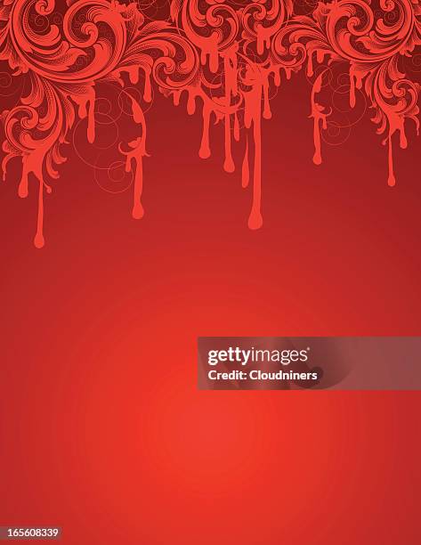 dripping red page - blood splatter background stock illustrations