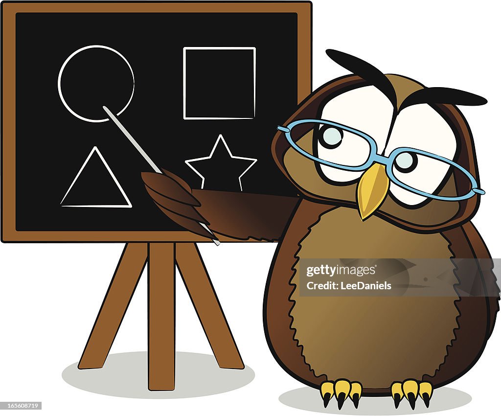 Owl Teacher Cartoon High-Res Vector Graphic - Getty Images