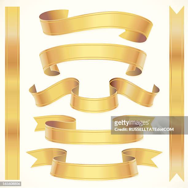 short golden swirls - sash stock illustrations