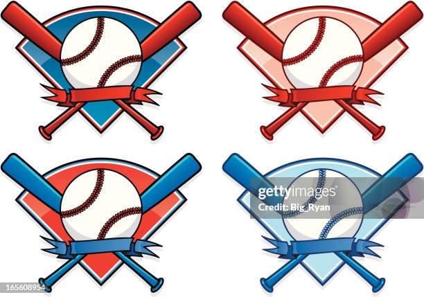 american baseball - baseball field empty stock illustrations