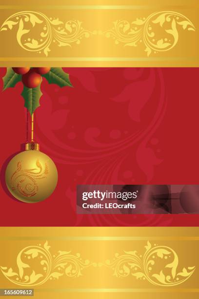 beautiful christmas background/card - christmas bauble 幅插畫檔、美工圖案、卡通及圖標