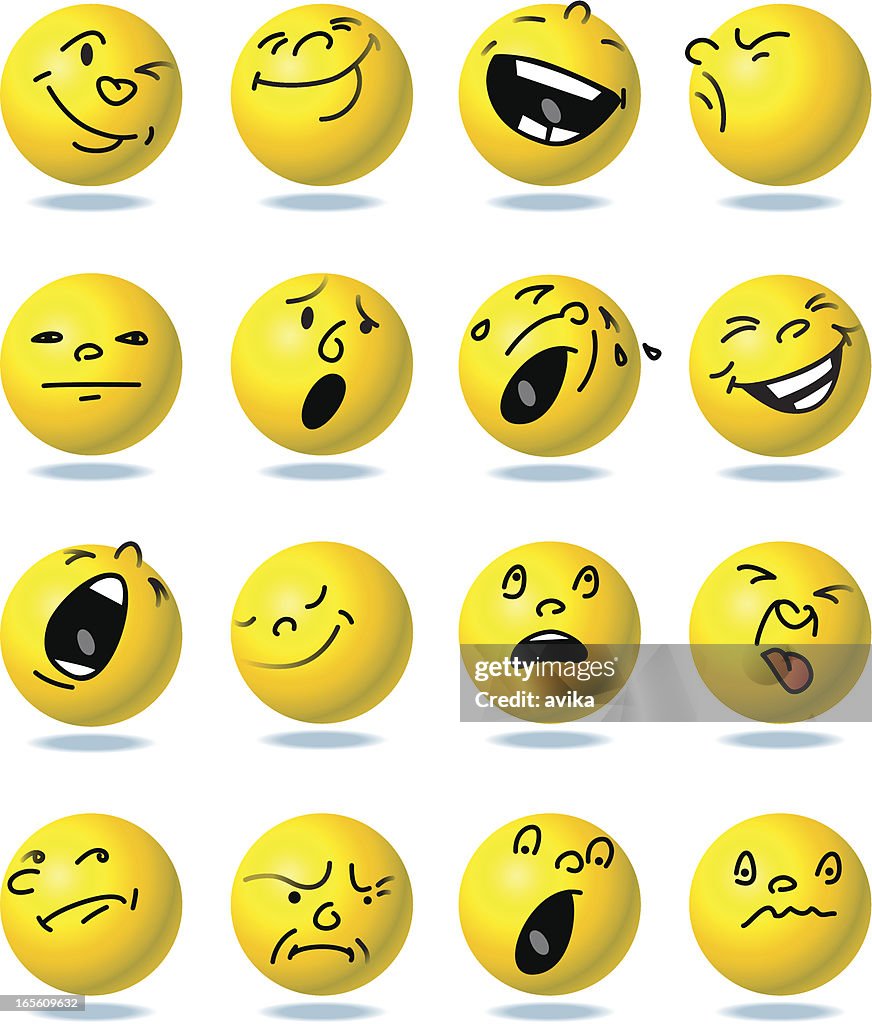 Face emotions buttons