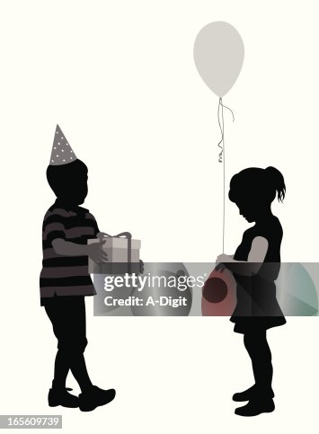Birthday Present Vector Silhouette Birthday Present Vector Silhouette