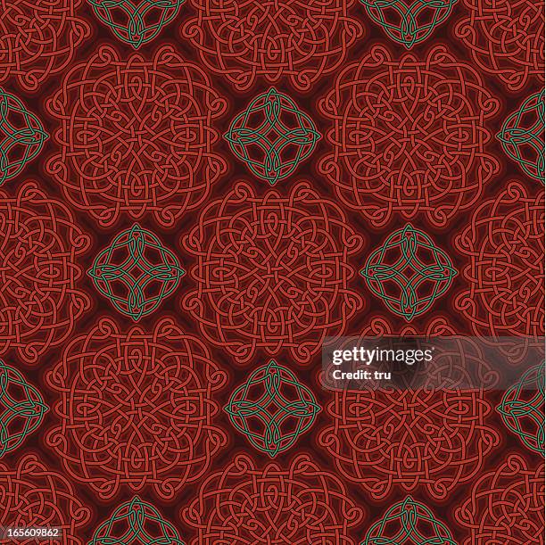 seamless pattern - celtic knot lacy - celtic knot stock illustrations