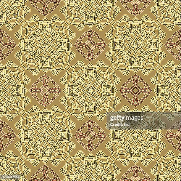 celtic knot seamless pattern - celtic knot background stock illustrations