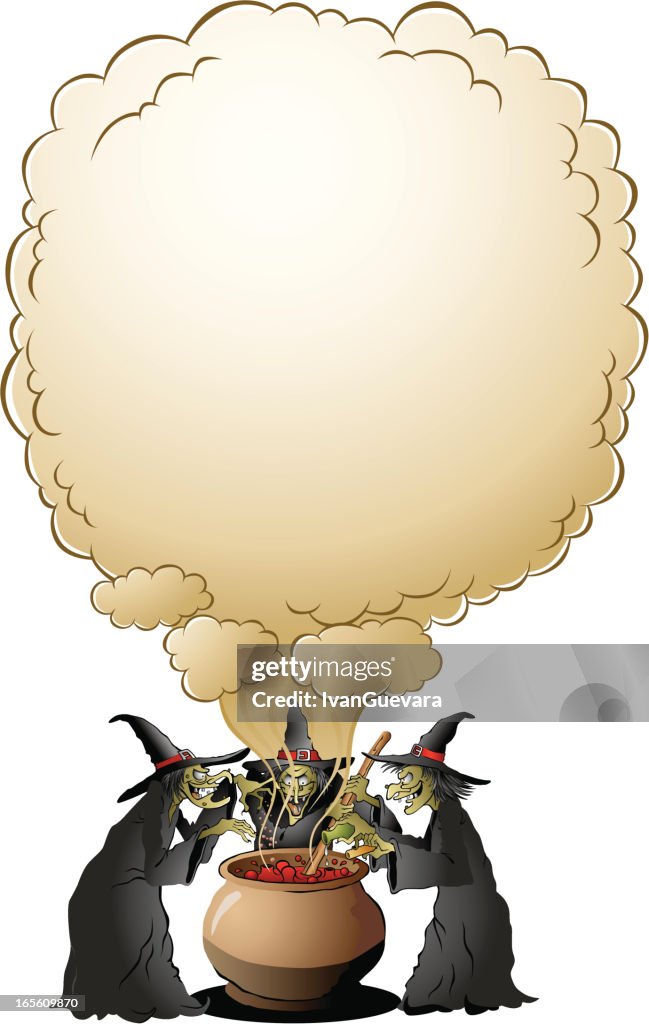 Halloween witches background