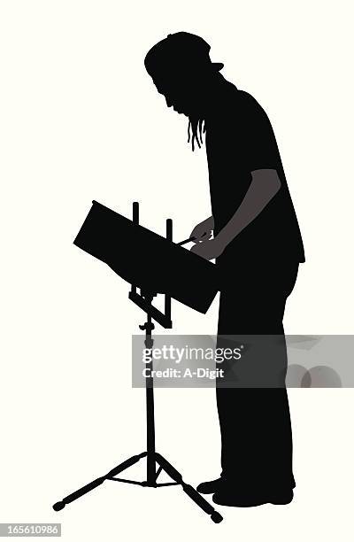 steel drum vector silhouette - steel drum stock illustrations