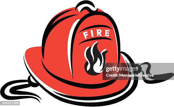 fireman's helm - firefighter's helmet stock-grafiken, -clipart, -cartoons und -symbole