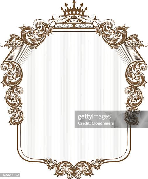 scrolling shield - mirror background stock illustrations